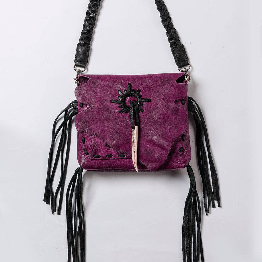 Leather Patchwork Envelope Bag