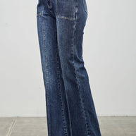 High-Rise Boot Cut Jeans Seam Detail