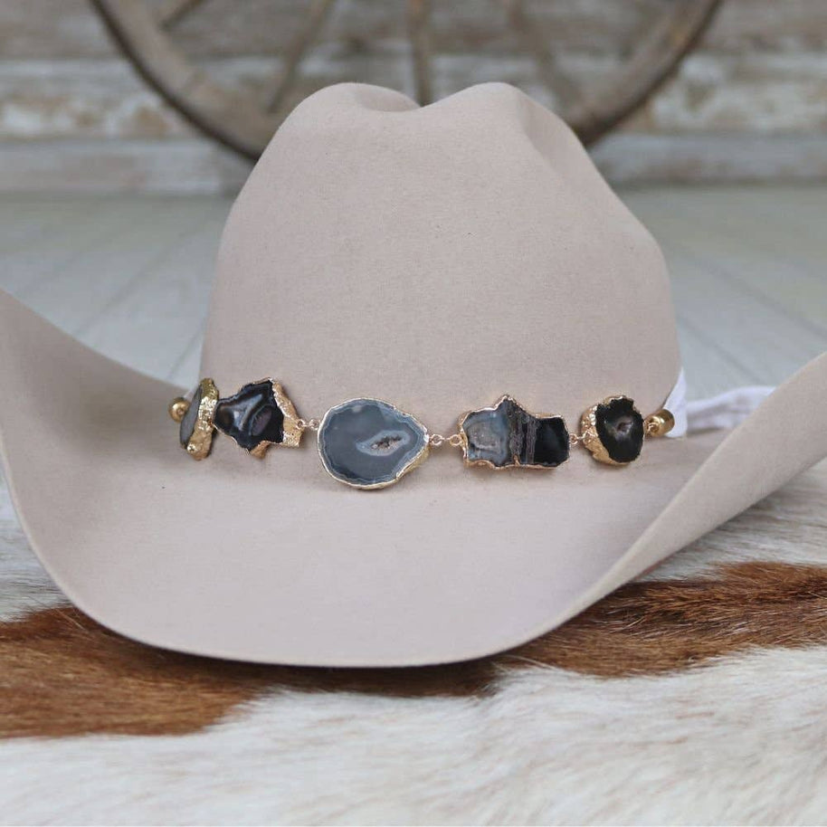 Geode Slice Black Hat Band – Reece