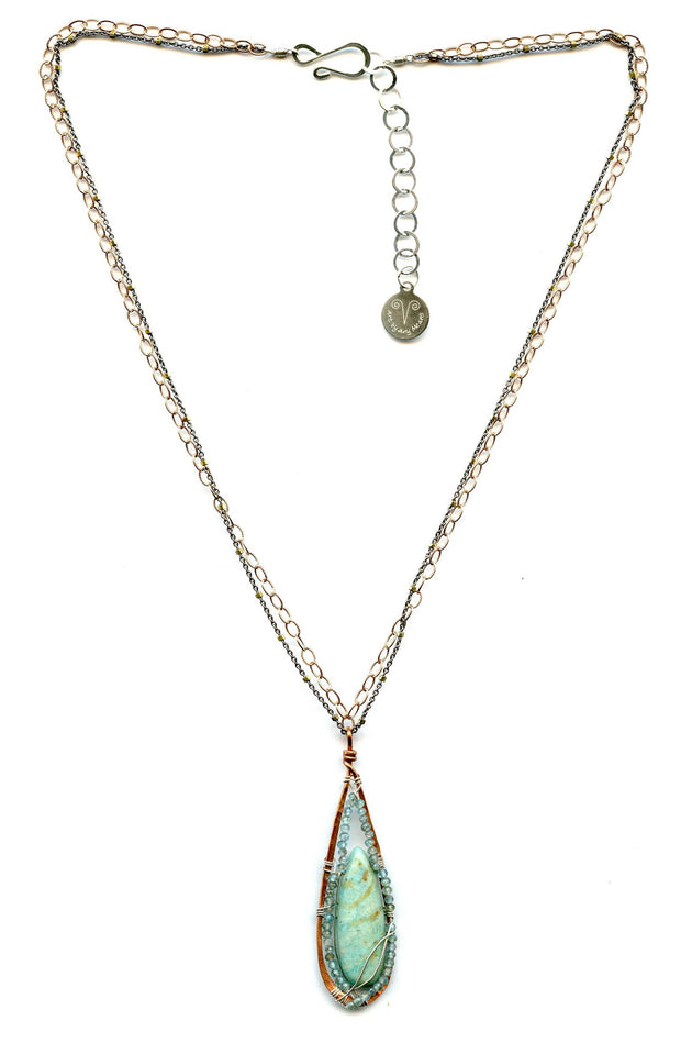 Amazonite Narrow Drop Necklace