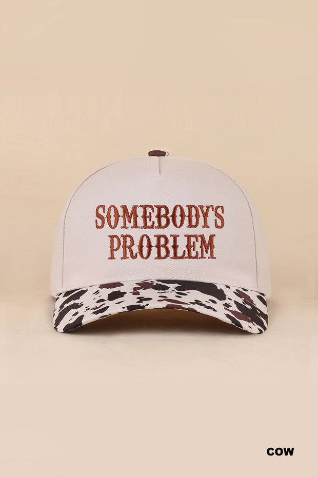 Somebody's Problem Two Tone Canvas Cotton Cap