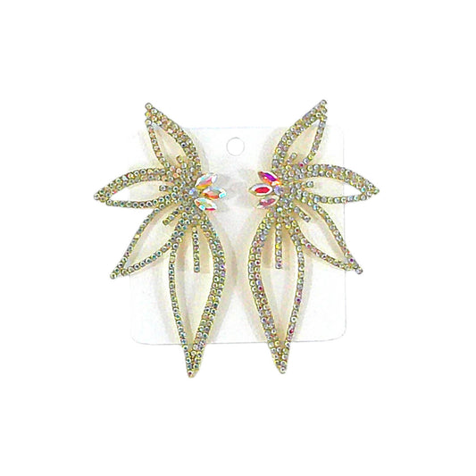 RHINESTONE WING EARRING Rainbow