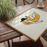 Float Cowgirl Minimal Western Art Print