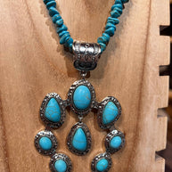 Navajo Inspired Faux Turquoise Necklace