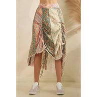 Cinched Patch Mini-Skirt