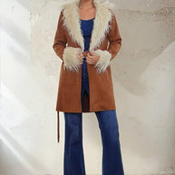 Penny Lane Faux Suede Fur Coat