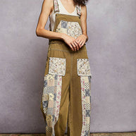 Patchwork & Studs Overalls