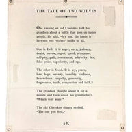 Tale Of Two Wolves Canvas Wall Hanging - 46” x 57