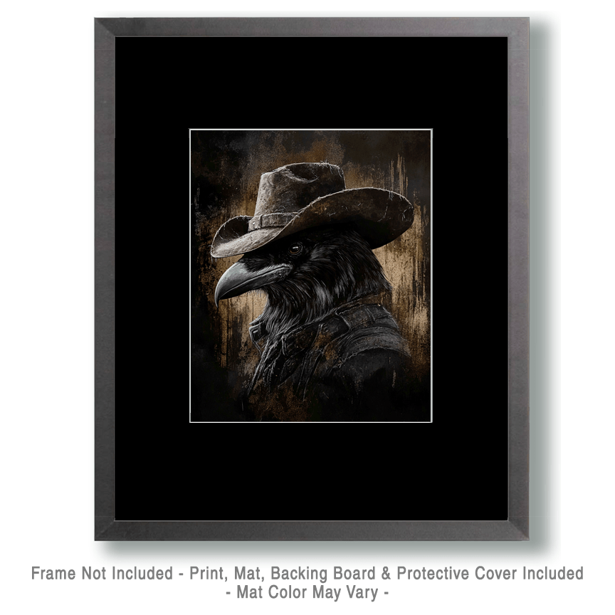 Dark Raven Cowboy Print