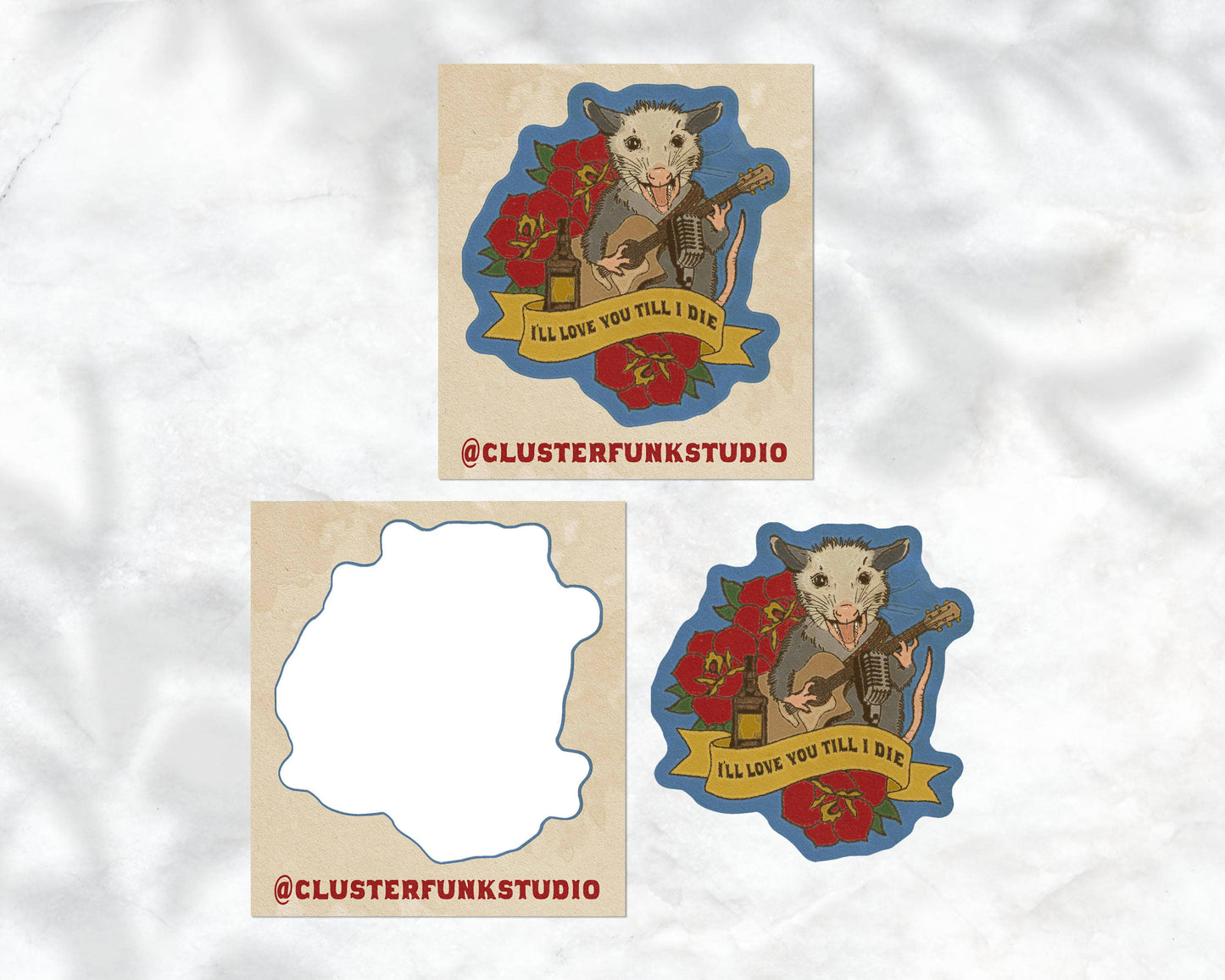 Cluster Funk Studio - The Possum Sticker: Matte