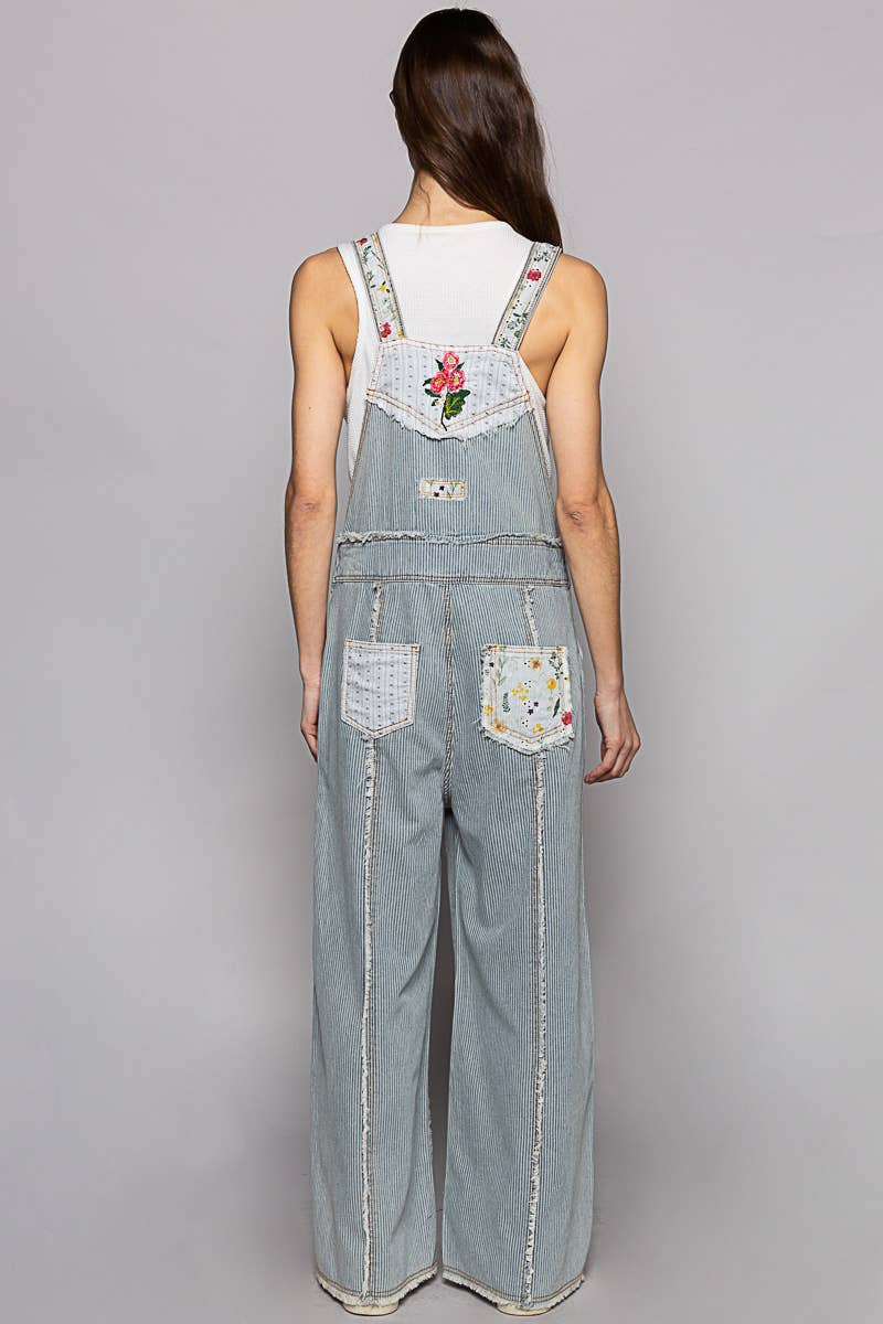 Patchwork Denim Overall