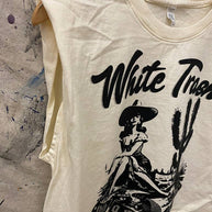 White Trash Boxy Midriff Muscle Top