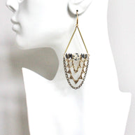 Dalmatian and hematite shoulder dusters