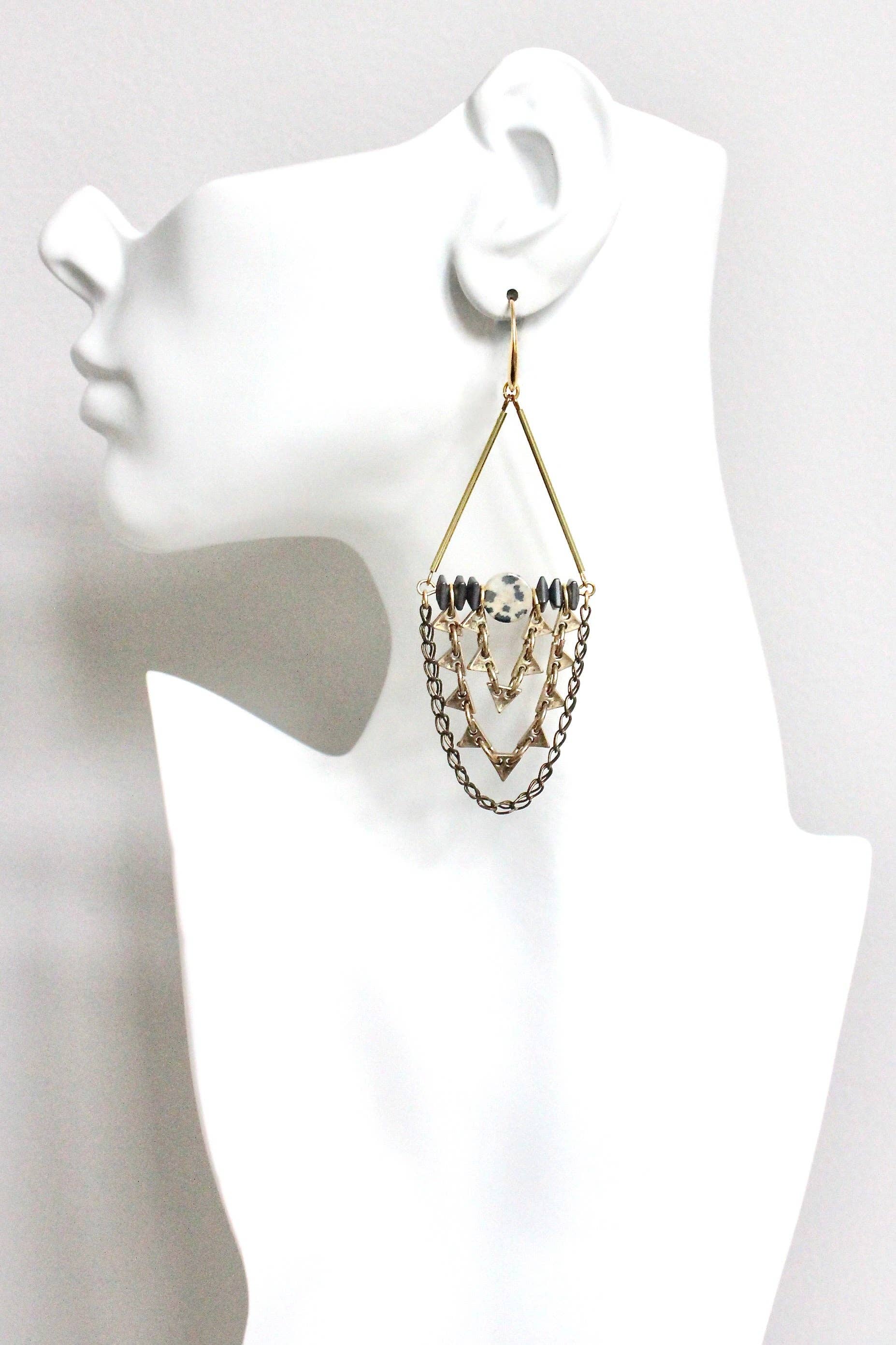 Dalmatian and hematite shoulder dusters