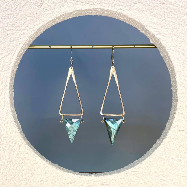 Triangle Stone Drop Earring