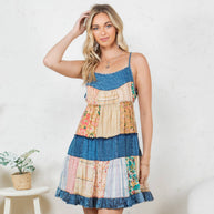 Babydoll Dress Denim Yoke