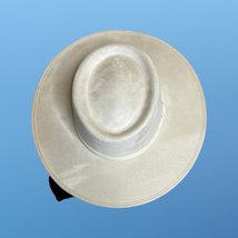 Crown Vegan Suede Flat Brim Boater Hat