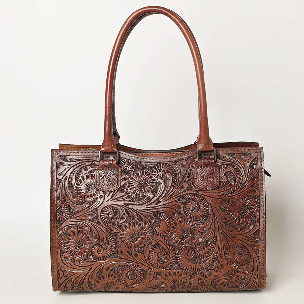 Tooled Leather Tote