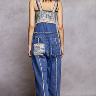 Patchwork & Studs Overalls