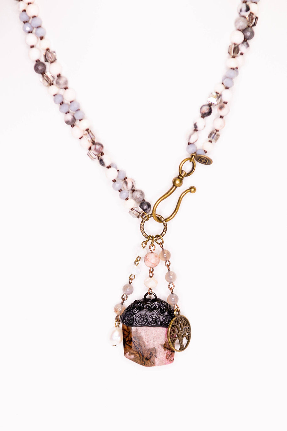 Bella Necklace in Lt Mauve Mix