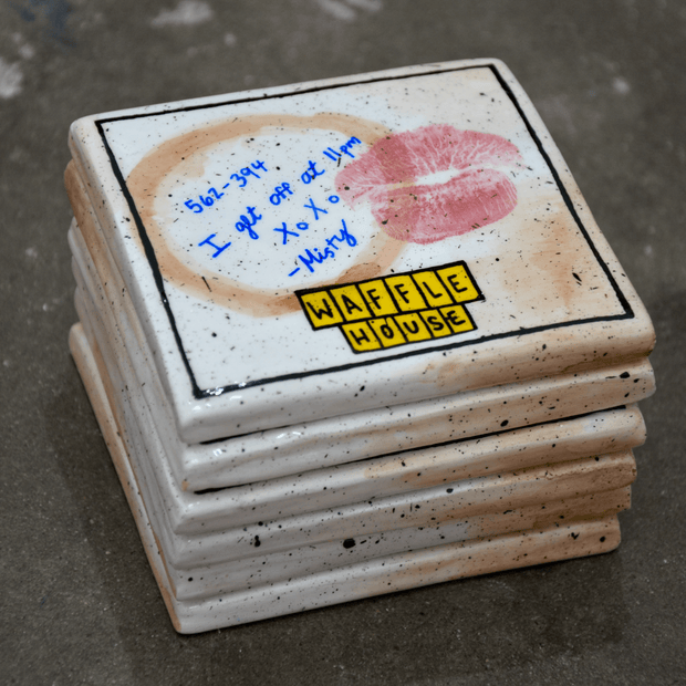 WAFFLE HOUSE-INSPIRED USED NAPKIN COASTER