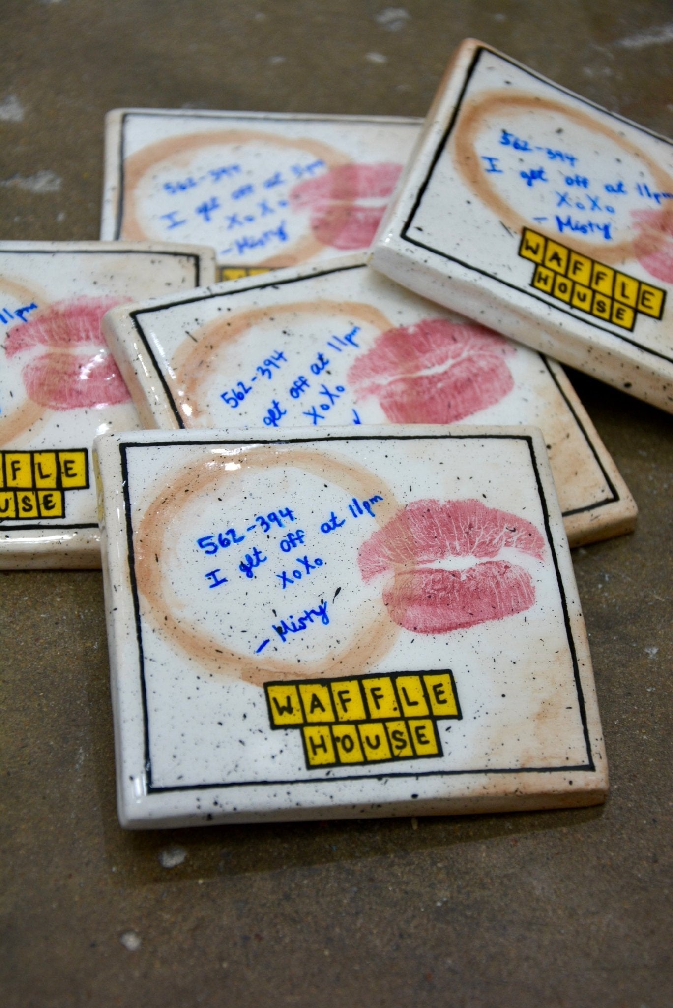 WAFFLE HOUSE-INSPIRED USED NAPKIN COASTER