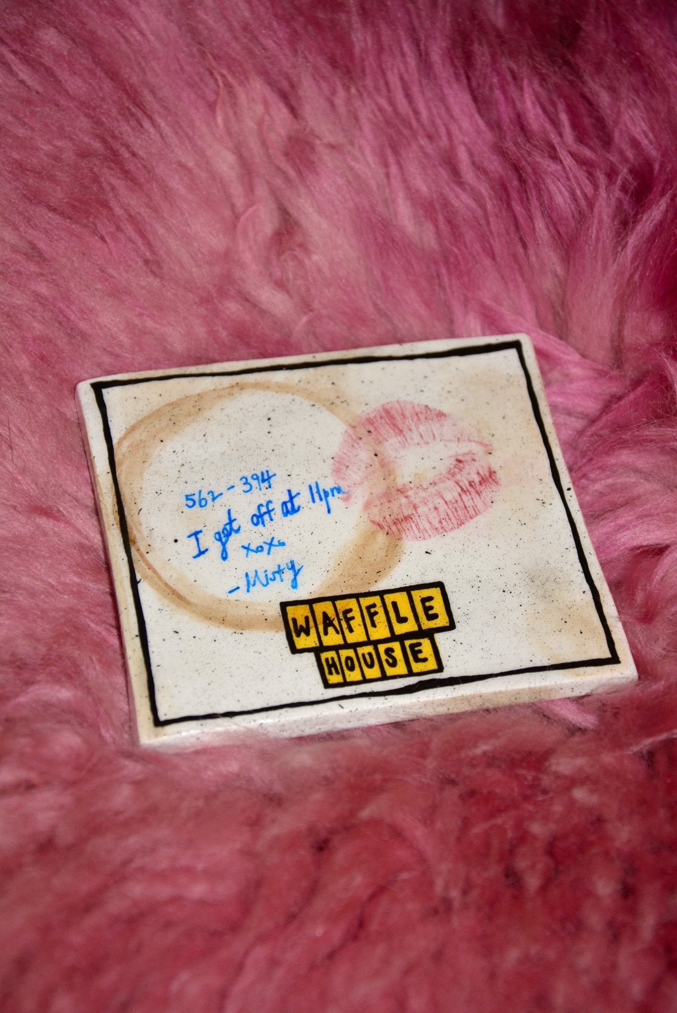 WAFFLE HOUSE-INSPIRED USED NAPKIN COASTER