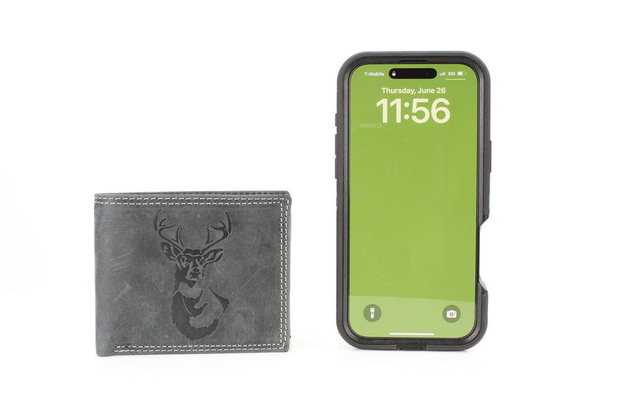 Men’s Bi-Fold Wallet with Deer