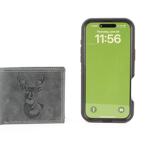 Men’s Bi-Fold Wallet with Deer