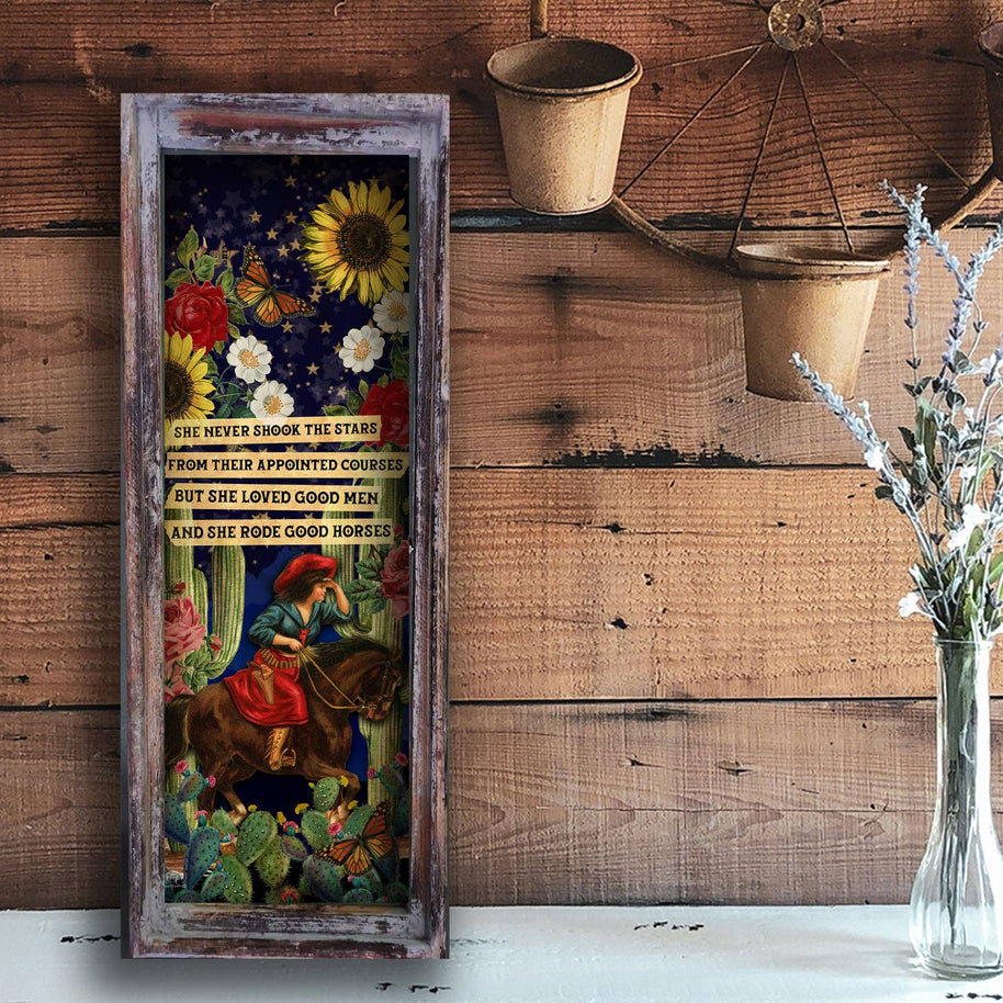 She Shook the Stars Wood Art