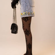 High Rise Cuffed Embroidered Denim Shorts