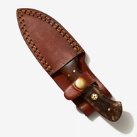 Damascus Skinning gut hook, Hunting Knife by Titan TD-1 7 6