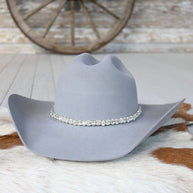 Silver Rhinestone Bling Hat Band - The Kate