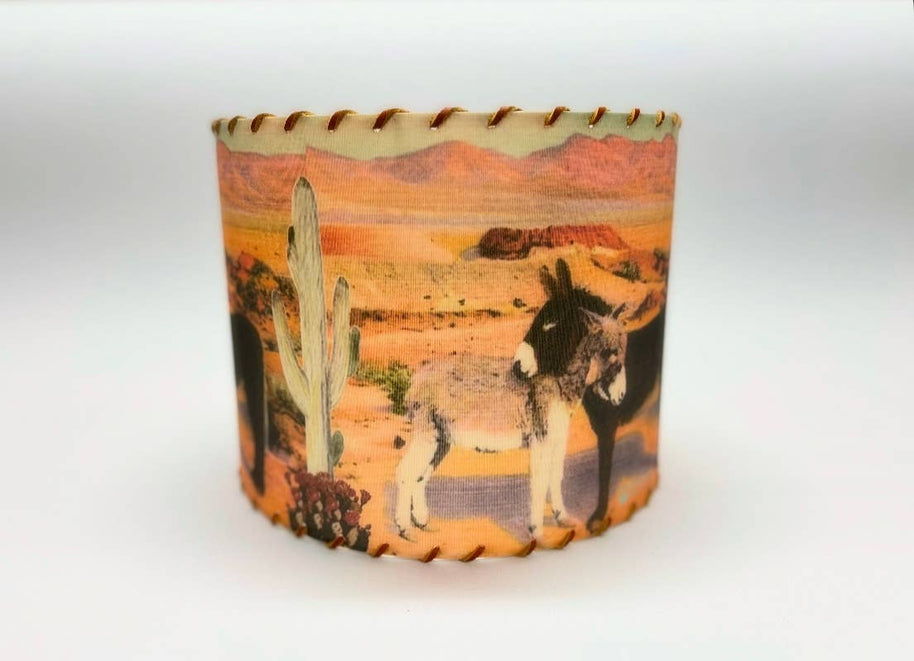 Lampshade Two Burros, 14 inch
