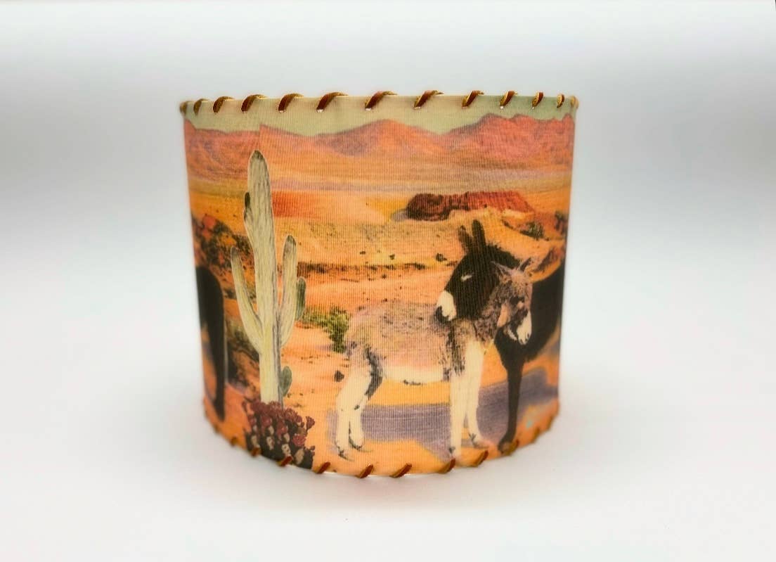 Lampshade Two Burros, 14 inch