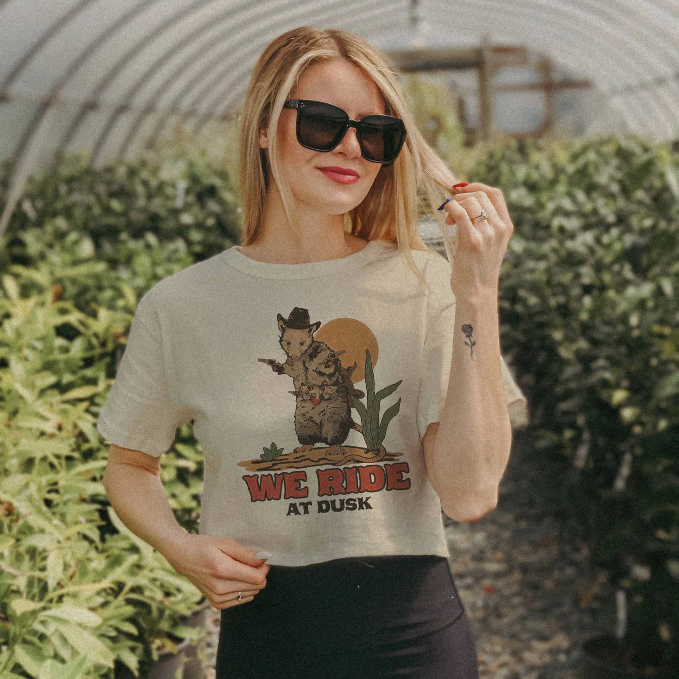 Possum Cowboy T-Shirt, Crop & Regular