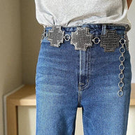 Western Cross Bubble Concho Belt
