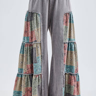 Tiered Boho Wide Leg Pants