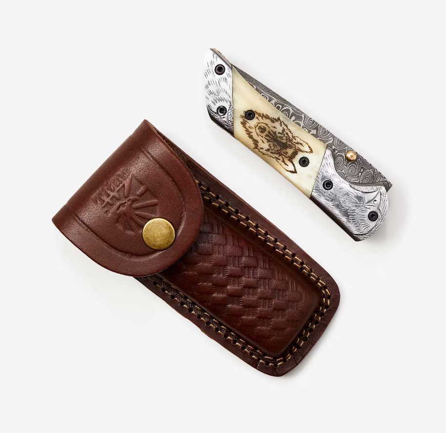 Titan American Eagle - White Wolf Damascus folding / EDC/