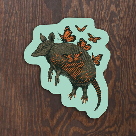 Armadillo Monarch Sticker