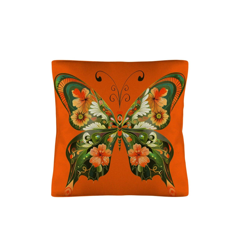 Retro Floral Butterfly Pillow