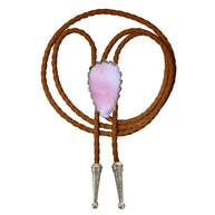 Gemstone Bolo Tie - Pink Opal