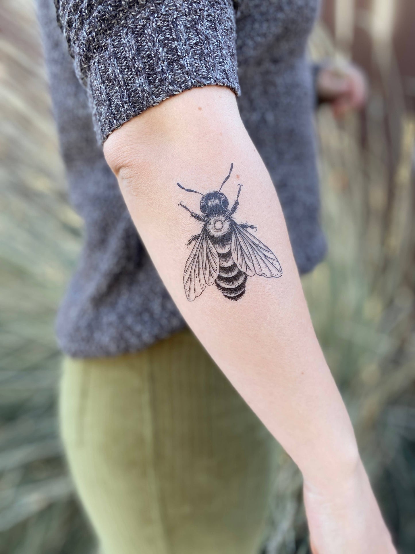 Big Bee Temporary Tattoo