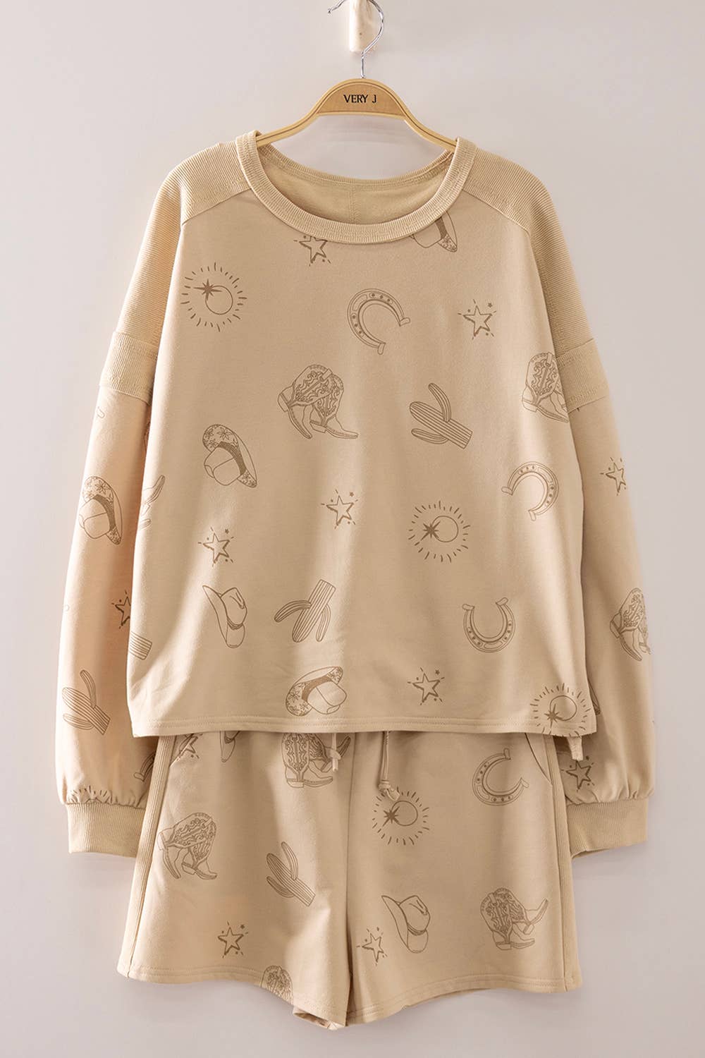 Western Print Lounge Set, S-3XL
