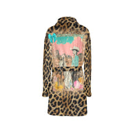 Baha Ranch Retro Pop Western Leopard Cowgirl Robe
