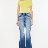 Kan Can Double Frayed Hem Jeans