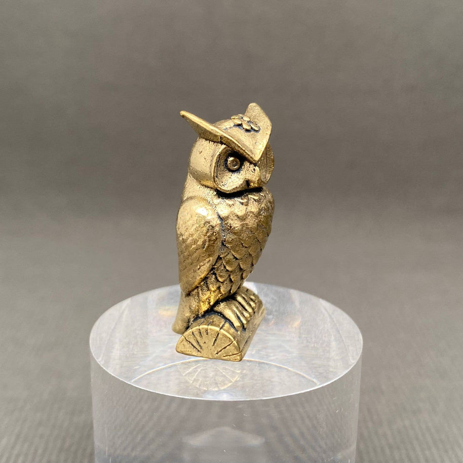 Owl Brass Figurine