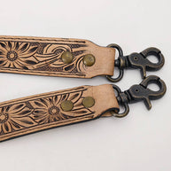 Tooled Floral Leather Sling Bag Strap ADBT144