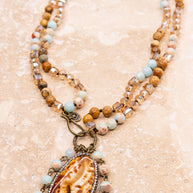 Emma Necklace in Amazonite and Jasper