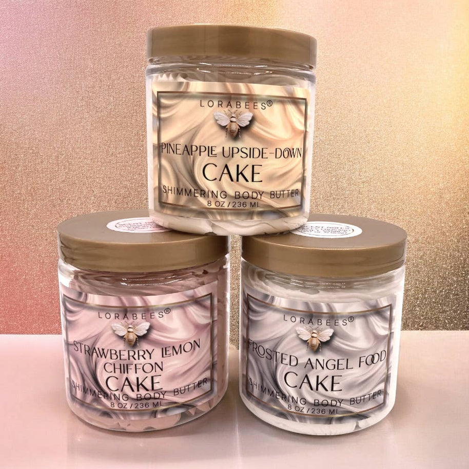 The Cake Collection Shimmering Body Butter 8 oz Paraben Free